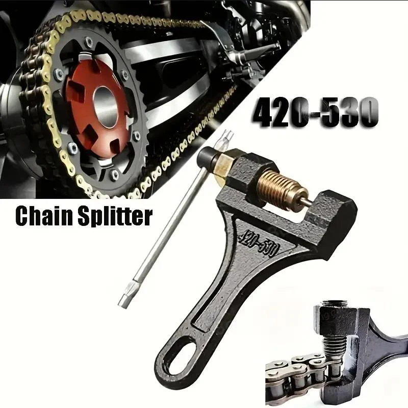Chain Breaker - 多用途チェーンブレーカー全地形対応車両ユニバーサルチェーンブレーカーツール耐久性のあるスチール420-530チェーン簡単DIY修理オートバイ