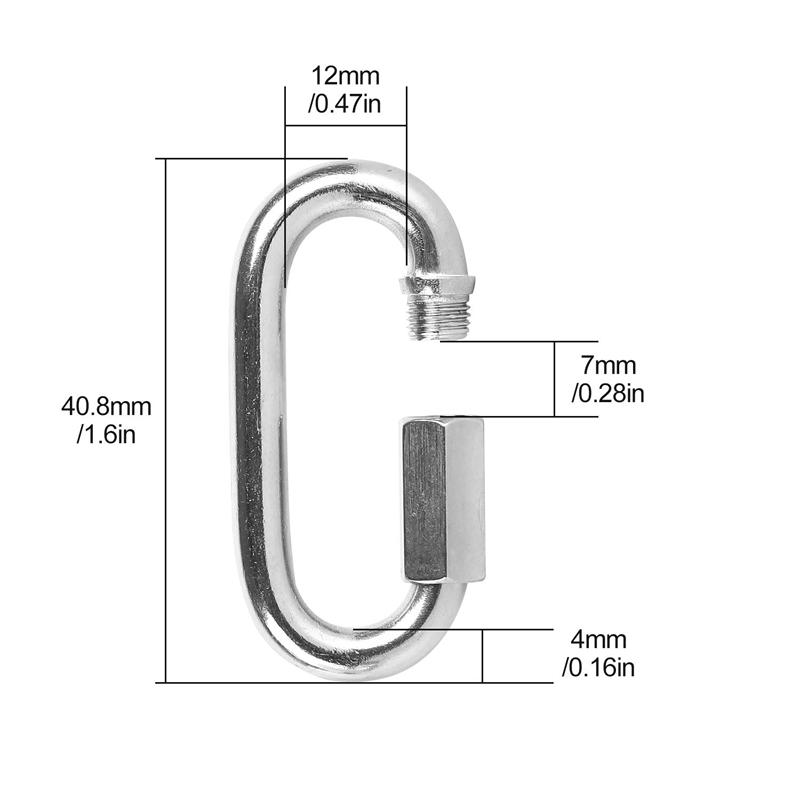 12個のクイックリンク4MMステンレススチールチェーンコネク - Steel Chain のレビューと価格