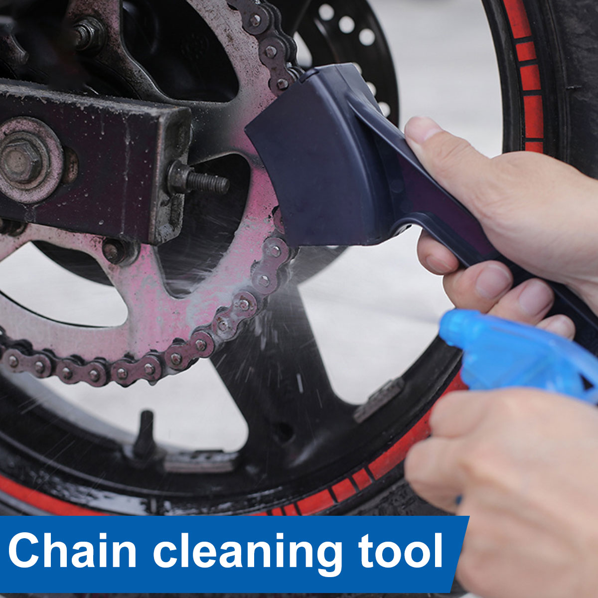 オートバイバイクチェーンクリーナーデュアルヘッド自転車クリー - Chain Breaker のレビューと価格