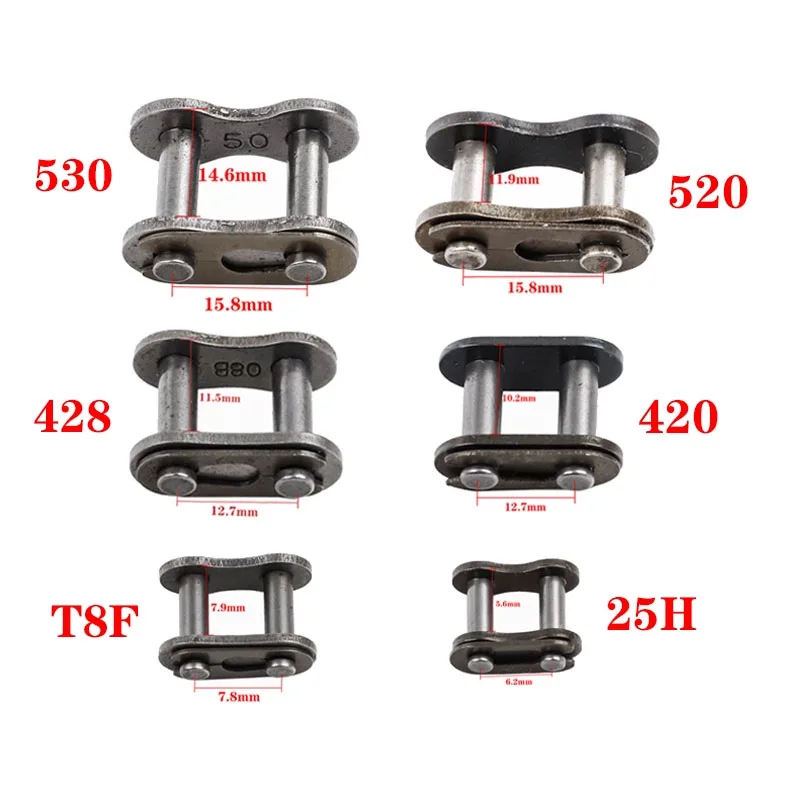 1 個オートバイチェーンバックルリングリンク 25H T8F - 428 Chain のレビューと価格