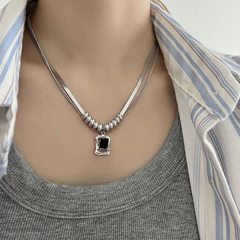 女性用ステンレススチールチョーカーネックレス,レイヤードチェ - Xcm Chain のレビューと価格
