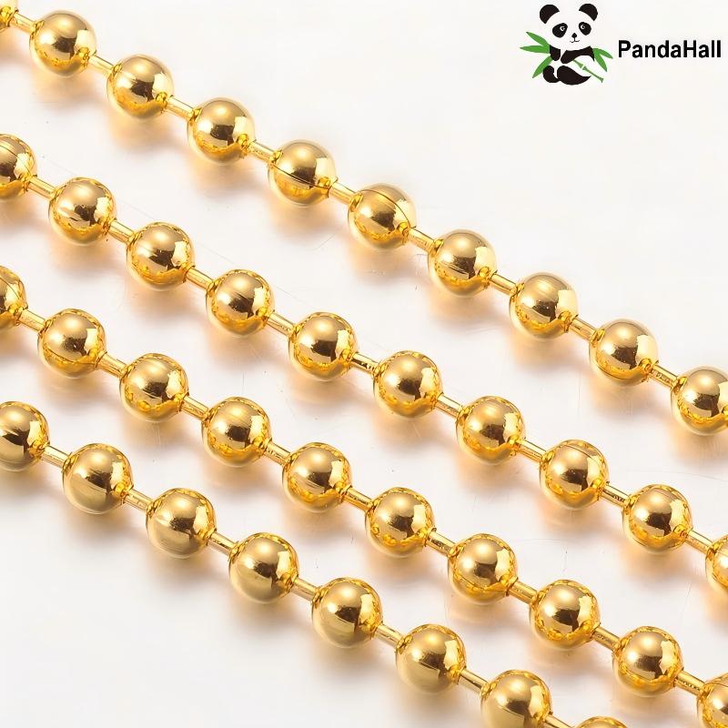 PandaHall 50m/ロール はんだ付け鉄球チェーン、 - Roller Chain のレビューと価格